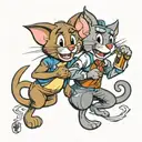 Tom & Jerry  tattoo design idea