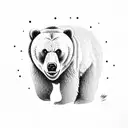 Dancing Kodiak bear tattoo design idea