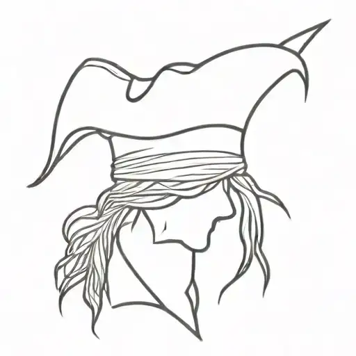 jack sparrow's hat outline tattoo tattoo design idea