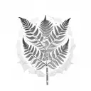 Fern Tree tattoo design idea