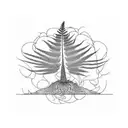 Fern Tree tattoo design idea