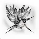 Sparrow tattoo design idea