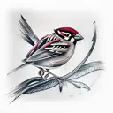 Sparrow tattoo design idea