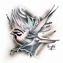 Sparrow tattoo design idea