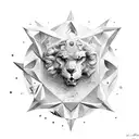 estrela de davi e serperte tattoo design idea