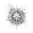 estrela de davi e serperte tattoo design idea