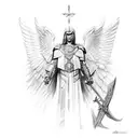 archangel michael tattoo design idea