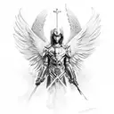archangel michael tattoo design idea