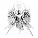 archangel michael tattoo design idea