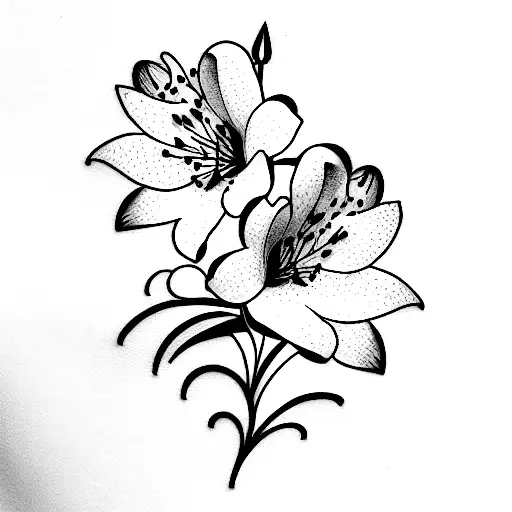 Azalea tattoo design idea