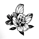 Azalea tattoo design idea