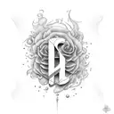 letter s k p tattoo design idea