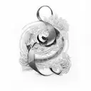 letter s k p tattoo design idea