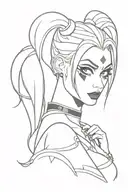harley quinn tattoo design idea
