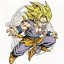 dragon Ball z trunks tattoo design idea