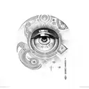 eye of ra tattoo design idea