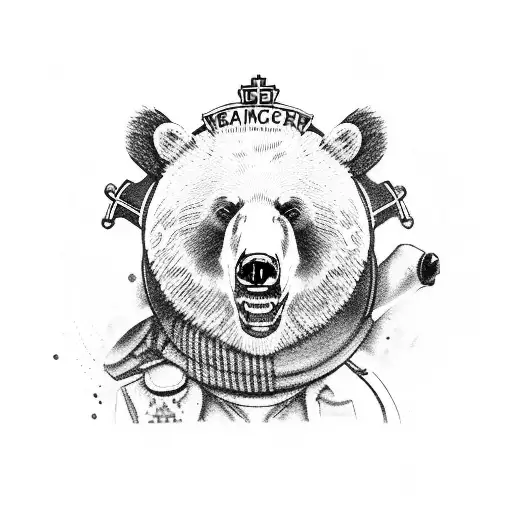  bear that is a paramedic tattoo design idea