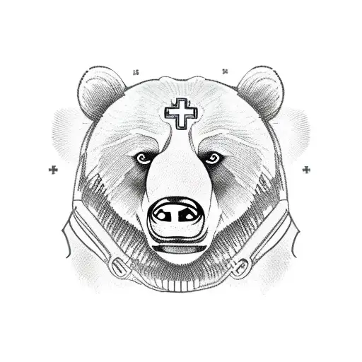  bear that is a paramedic tattoo design idea