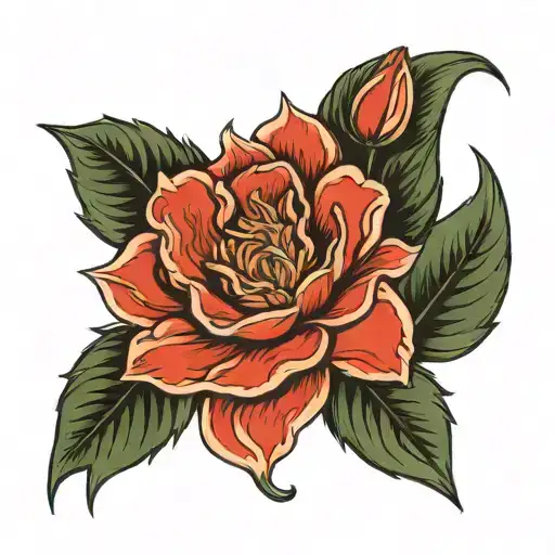 february birth flower march birth flower August birth flower fine line  tattoo design idea