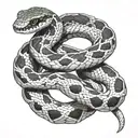 Snake intertwined with a motorcycle chain tattoo design idea