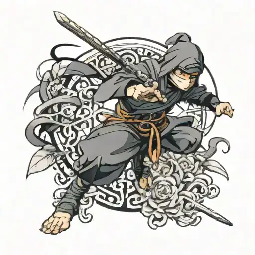 anime ninja tattoo design idea