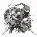 anime ninja tattoo design idea