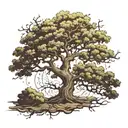oak tree tattoo design idea