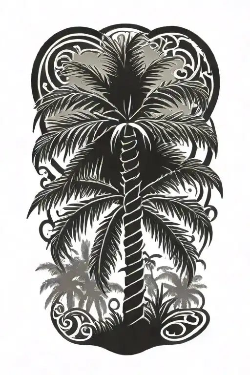 Palm Tree tattoo design idea