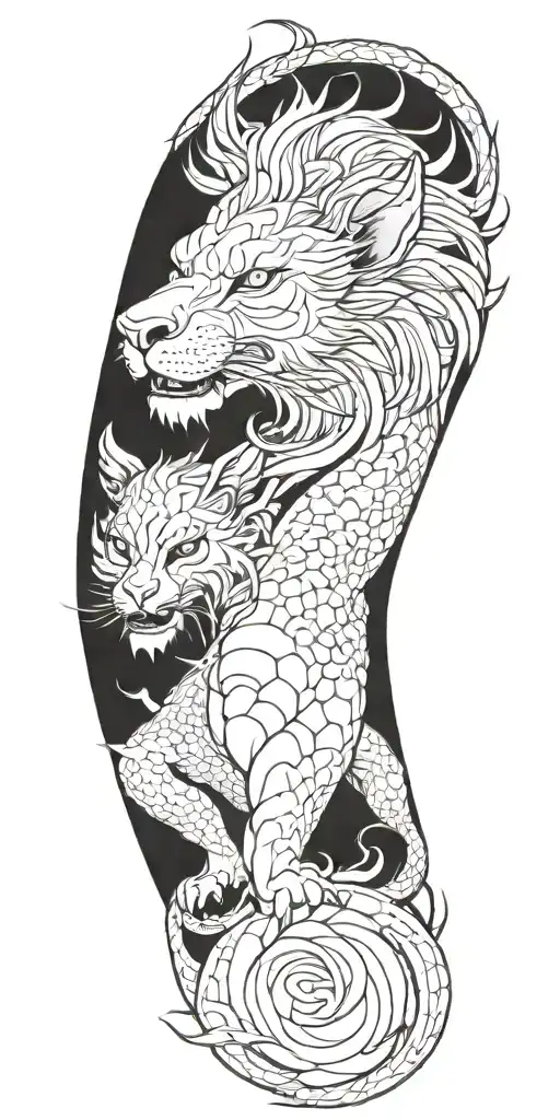 chimera tattoo design idea