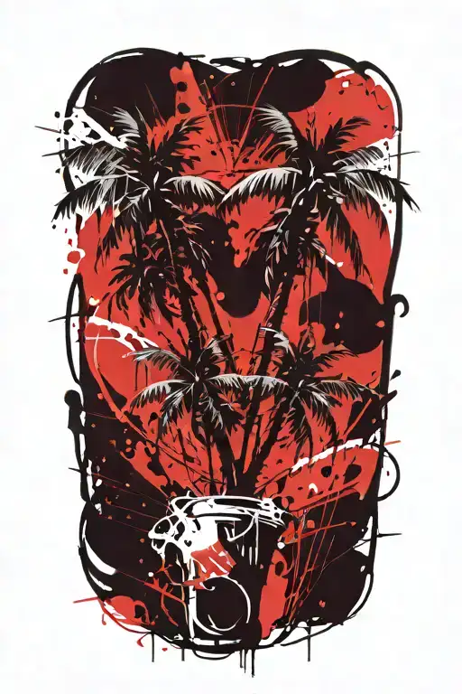 Palm Tree tattoo design idea