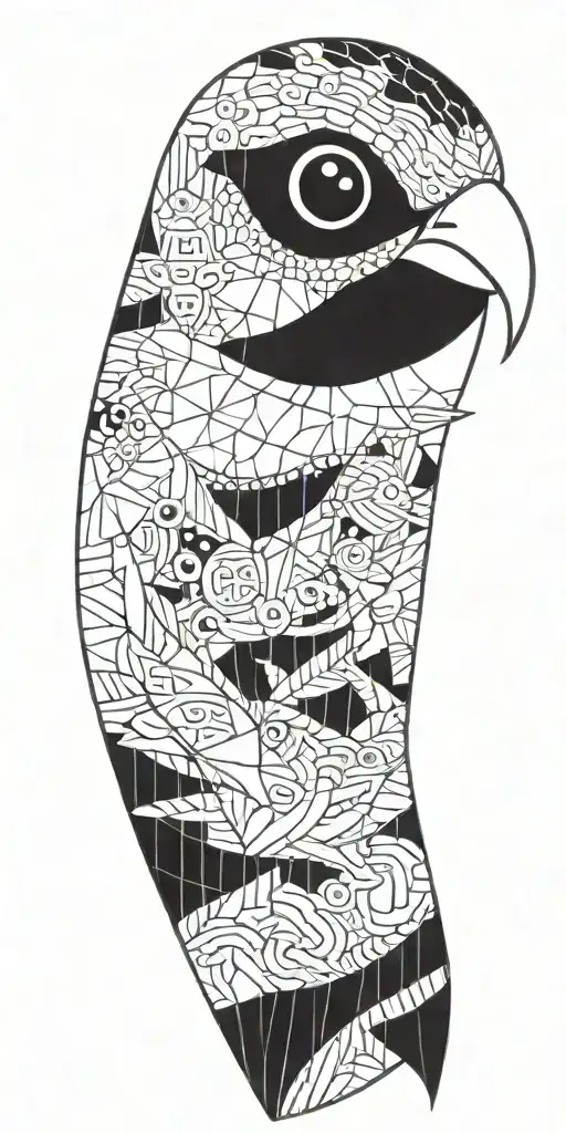 bird cyber security tattoo design idea