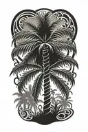 Palm Tree tattoo design idea