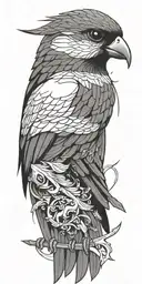 bird cyber security tattoo design idea