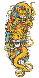 chimera tattoo design idea
