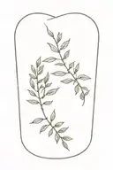 acacia leaves tattoo design idea