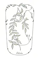 acacia leaves tattoo design idea