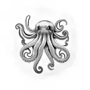 blue ring octopus tattoo design idea