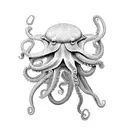 blue ring octopus tattoo design idea