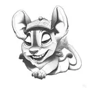 libro con Simba, timón, mushu y stich saliendo de él tattoo design idea