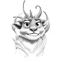 libro con Simba, timón, mushu y stich saliendo de él tattoo design idea