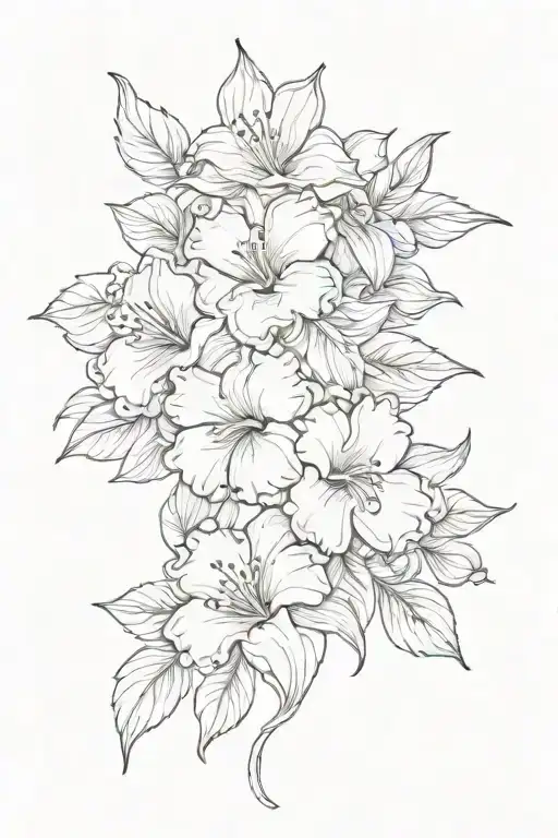 roses hibiscus tulips lilies orchid gardenia flowers tattoo design idea