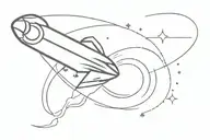 Simple Cartoonish comet tattoo design idea