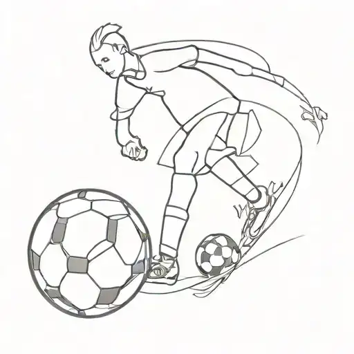 in a world full of noise, soccer is solace tattoo design idea