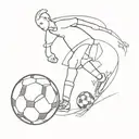 in a world full of noise, soccer is solace tattoo design idea