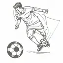 in a world full of noise, soccer is solace tattoo design idea