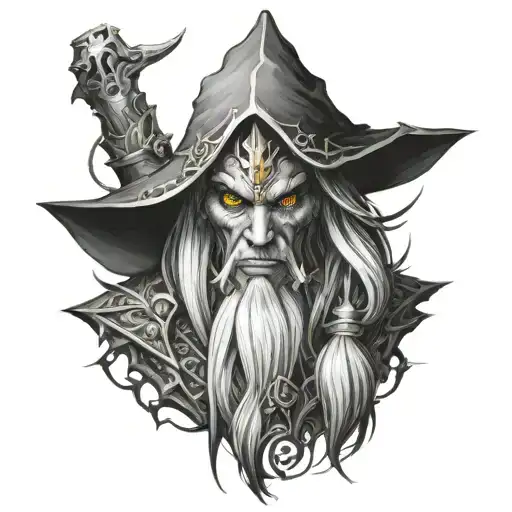 world of warcraft warlock tattoo design idea
