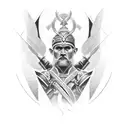 slavic gods and warriors tattoo design idea