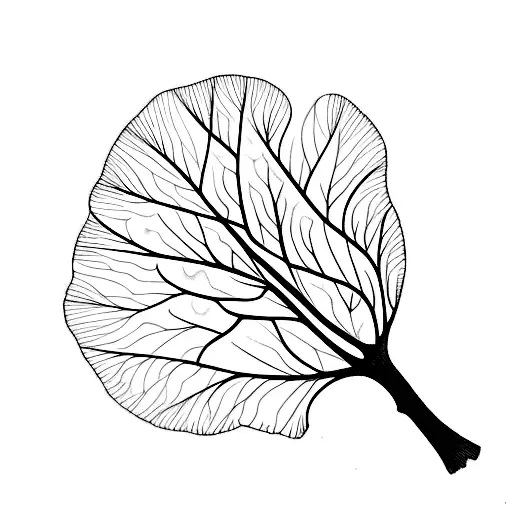 Minimalist "A Delicate Fineline Tattoo Of A Ginkgo..." Tattoo Idea