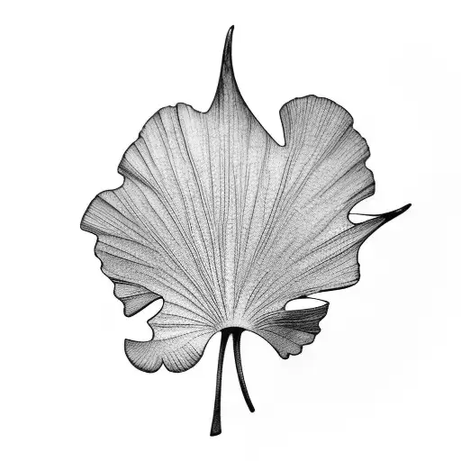 three ginkgo leaves in a rectangle fineline tattoo tattoo design idea