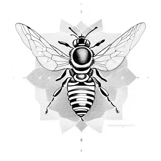 Honey Bee genie tattoo design idea